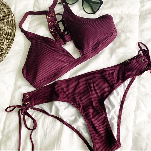 2 piece Victoria Secret PINK swimsuit NWT L - Picture 2 of 7